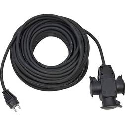 Brennenstuhl Verl.-Kabel 25m H07RN-F3G1,5 schwarz (mit 3-fach Gummikupplung <IP44 1167820301